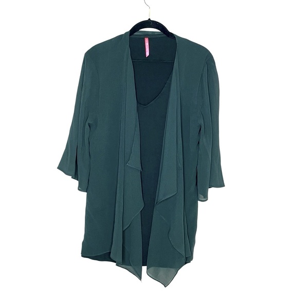 RUBY RIBBON Dark Green Kimono with Built In Tank - Picture 1 of 5